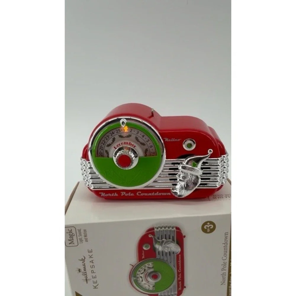 Hallmark Keepsake 2012 North Pole Countdown Magic Ornament‎ Light Sound Motion